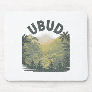Mousepad Campos de Arroz Ubud Li Selva Meditação Yoga 