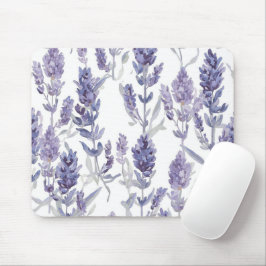 Mousepad Campos de Lavanda | Padrão de Flor de Aquarela Rox