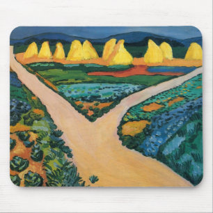 Mousepad Campos de Legumes de August Macke, Arte Fino Vinta