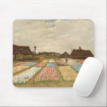 Mousepad Campos de Massa | Vincent van Gogh<br><div class="desc">Bulb Fields (1883) ou Flower Beds na Holanda pelo artista poste-impressionista holandês Vincent Van Gogh. Arte original é um óleo na canvas. Esta é uma das primeiras pinturas paisagísticas de Van Gogh que mostra uma visão panorâmica dos campos de tulipas em floração. Use as ferramentas de design para adicionar texto...</div>