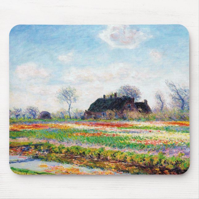 Mousepad Campos Tulip nos Países Baixos, Monet (Frente)