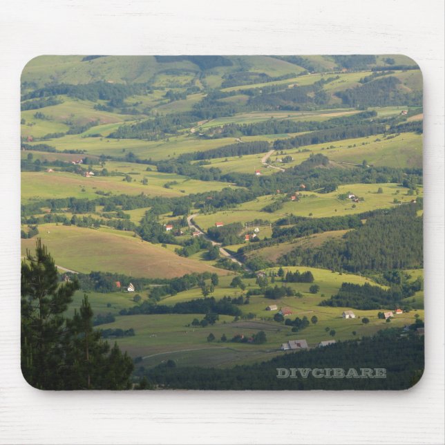 Mousepad Campos verdes divididos (Frente)