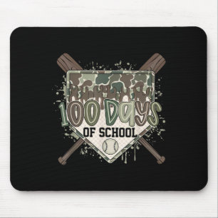 Mousepad Camuflagem 100 Dias De Escola Beisebol Placa Drip 