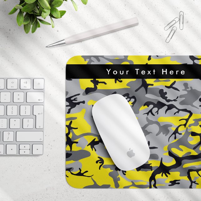 Mousepad Camuflagem Amarela e Cinza, Camuflagem, Militar, E (Criador carregado)
