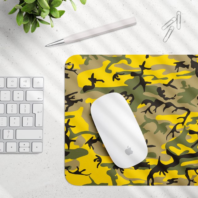 Mousepad Camuflagem Amarela e Verde, Militar, Exército (Criador carregado)