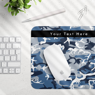 Mousepad Camuflagem Azul, Camuflagem de Inverno, Camuflagem