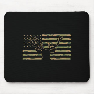 Mousepad Camuflagem Bandeira Americana Antlers Deer Legal P