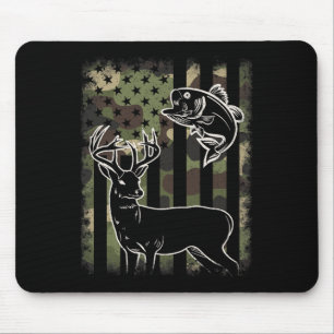 Mousepad Camuflagem Bandeira Americana Pesca Caça De