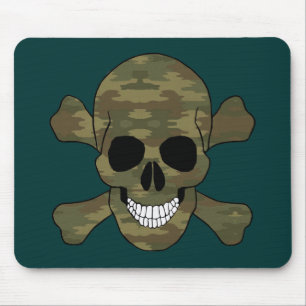 Mousepad Camuflagem Crânio E Pão De Mouse Crossbones