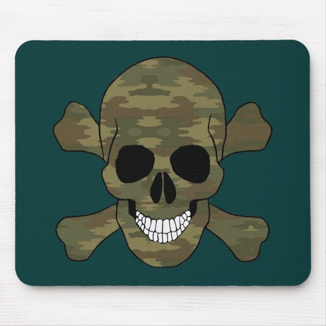 Mousepad Camuflagem Crânio E Pão De Mouse Crossbones (Frente)