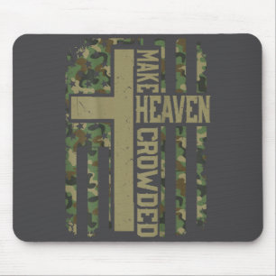 Mousepad Camuflagem Cristã Patriótica Masculina Faz o Céu L