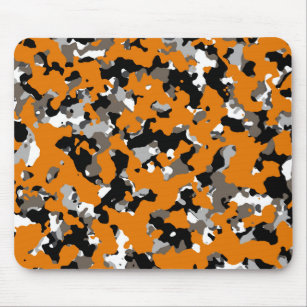 Mousepad Camuflagem de Cinza Negra Laranja Tan Camouflage I