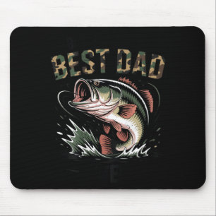 Mousepad Camuflagem de pesca masculina Pai engraçado pesca