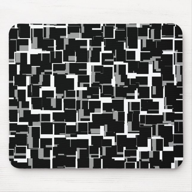 Mousepad Camuflagem Digital Preto Branco Amarelo (Frente)