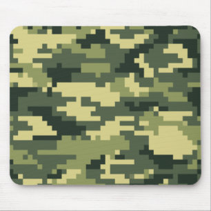 Mousepad Camuflagem Digital Woodland de 8 Bits / Camo