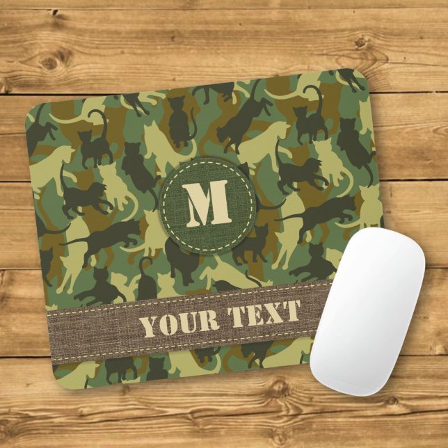 Mousepad Camuflagem Florestal de Gatos (Criador carregado)