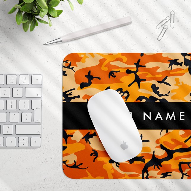 Mousepad Camuflagem Laranja Seu nome Personaliza (Criador carregado)