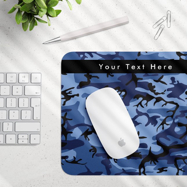 Mousepad Camuflagem Marinha, Camuflagem Azul, Militar, Exér (Criador carregado)