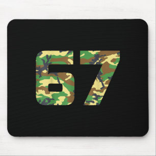 Mousepad Camuflagem Número 6 7 Roupa de Meme Engraçado Caça