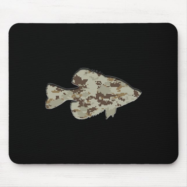 Mousepad Camuflagem Pan Fish Silhouette Digital Camo Crappi (Frente)