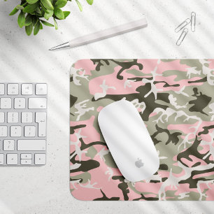 Mousepad Camuflagem rosa e verde, Militares, Exército