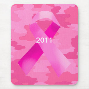 Mousepad Camuflagem Rosa Escura Fita Rosa Data Fita Rosa Pa