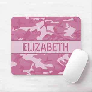 Mousepad Camuflagem Rosa Monograma