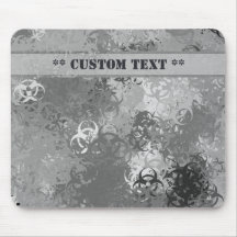Mousepad Camuflagem Urbana Biohazard com Texto Per