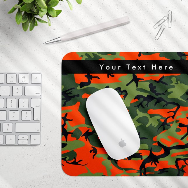 Mousepad Camuflagem Verde e Laranja, Camuflagem, Militar, E (Criador carregado)