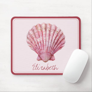 Mousepad Cana-de-coleira rosa costeira personalizada