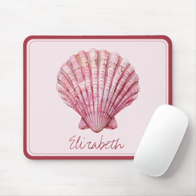 Mousepad Cana-de-coleira rosa costeira personalizada (Com mouse)