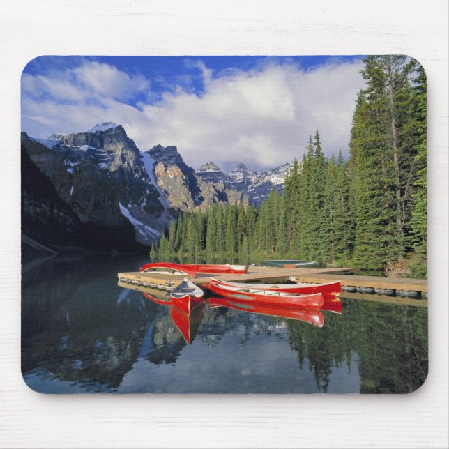 Mousepad Canadá, Alberta, Lago Moraine. O espelho d'água (Frente)