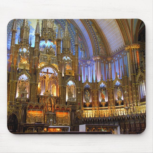 Mousepad Canadá, Quebec, Montreal. Interior de Notre (Frente)