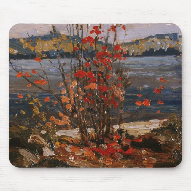 Mousepad Canadiano Painting-Lake e Red Tree por Tom Thomson (Frente)