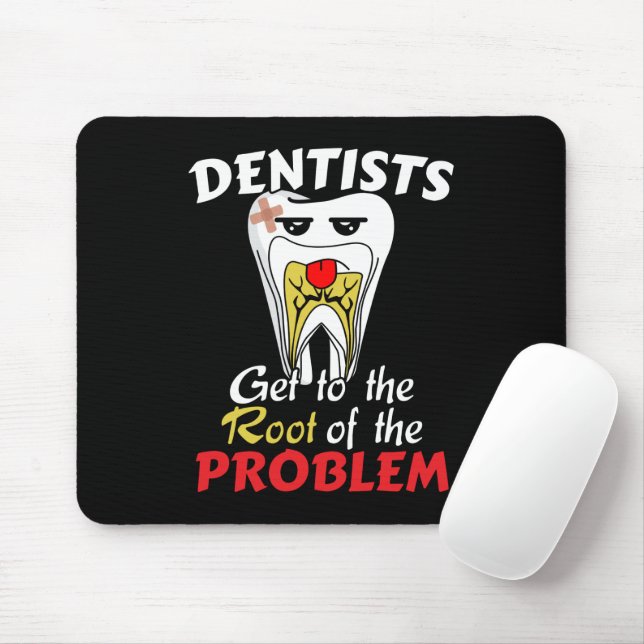 Mousepad Canal de Raiz Dentista - Canhão de Cavidade Dente (Com mouse)