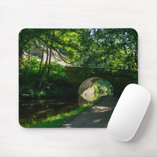 Mousepad Canal de Rochdale, Sowerby Bridge (Com mouse)