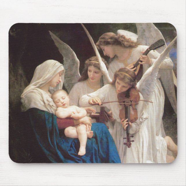Mousepad Canção dos Anjos (1881) por Bouguereau (Frente)