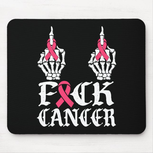Mousepad Cancer Crânio E Crossbones Esqueleto Cancer (Frente)