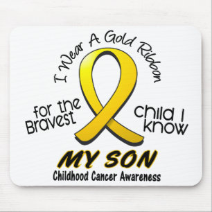 Mousepad Cancer da infância eu visto a fita Dourado para