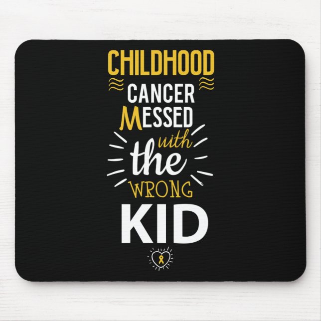 Mousepad Cancer da infância mexido com a consciência do gar (Frente)