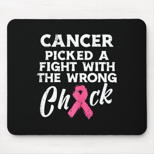 Mousepad Cancer Da Mama Escolheu Uma Consciência Errada Do  (Frente)