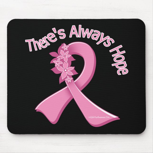 Mousepad Cancer da mama Sempre há esperança (Frente)