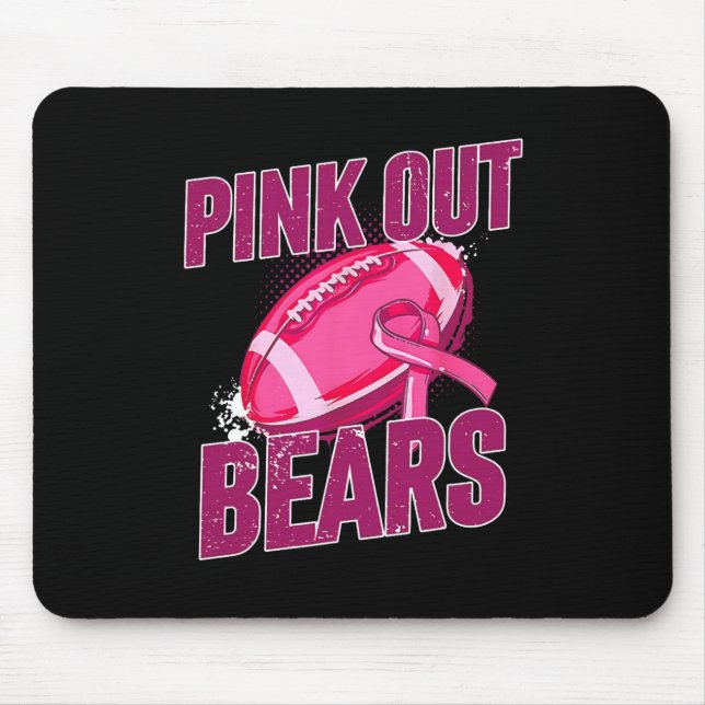 Mousepad Cancer de futebol de combate à mama rosa (Frente)