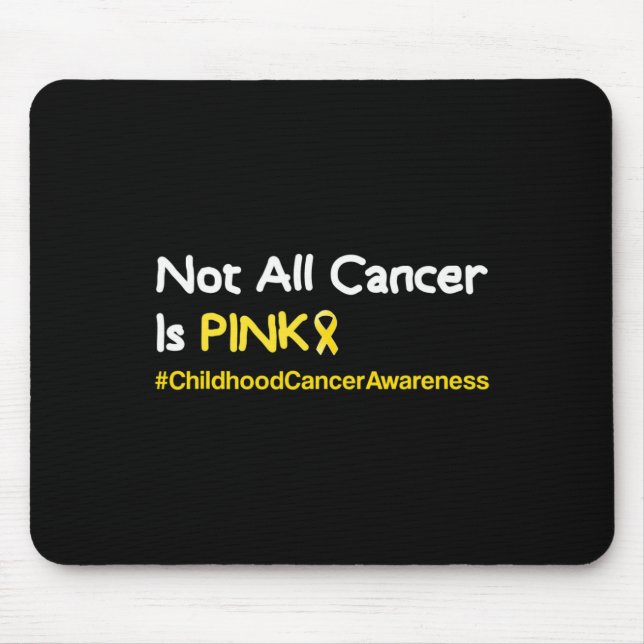 Mousepad Cancer De Infância Amarela Para Crianças Jovens (Frente)