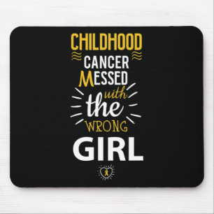 Mousepad Cancer de infância mexido com o prêmio de garota e