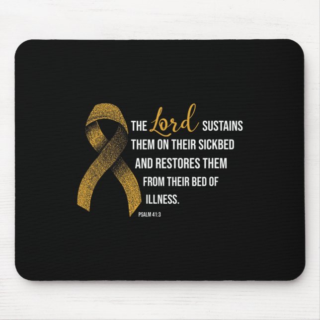 Mousepad Cancer de infância Sensibilização Fé Presente Cris (Frente)