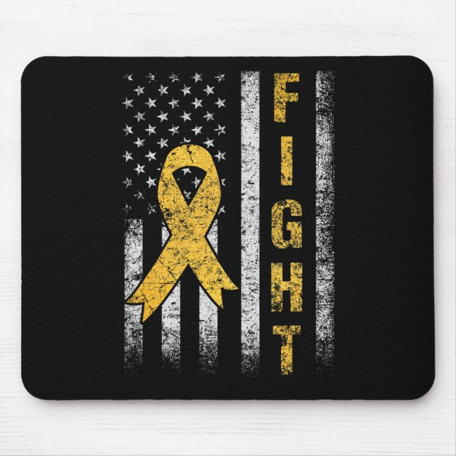 Mousepad Cancer de infância Sensibilização Mês bandeira ame (Frente)