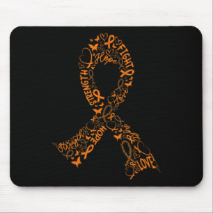 Mousepad Cancer de Leucemia Luta Contra o Guerreiro Laranja