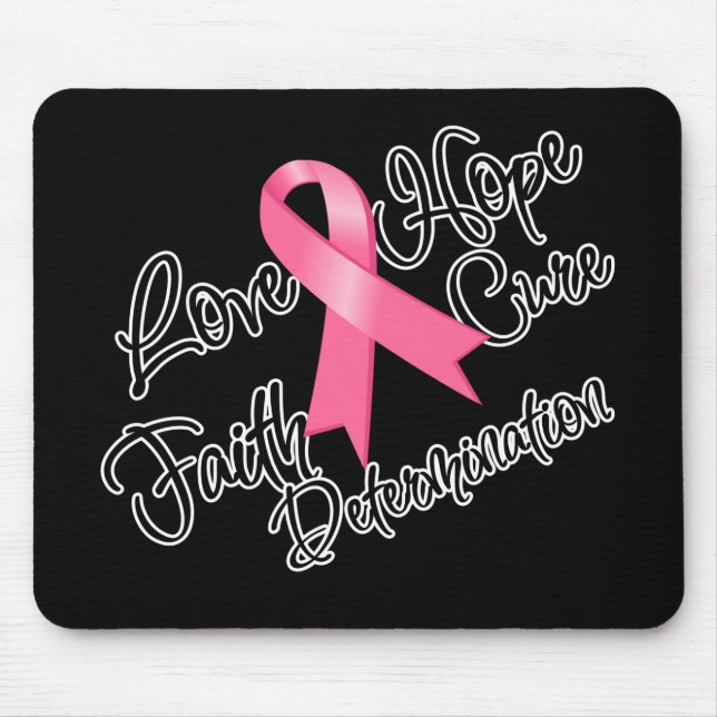 Mousepad Cancer De Mama Adora Determinação Da Esperança (Frente)