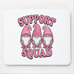 Mousepad Cancer de Mama de Gnomo Rosa-Cor-de-Corte com Supo